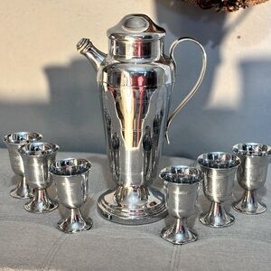 Cocktail Shaker Set-Prohibition Era- Mid-Century